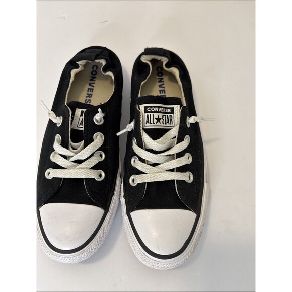Size 7.5 - Converse Chuck Taylor All Star Low Top Black/White - Picture 7 of 14